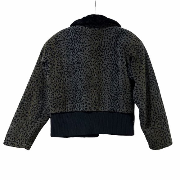Nils Resort Wear Medium Vintage Vegan Faux Fur Trim Leopard Print Bomber Jacket - Picture 3 of 6